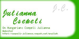 julianna csepeli business card